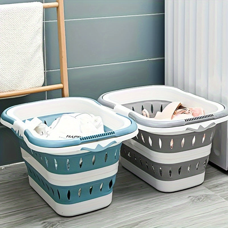 Wall-Mounted Folding Laundry Basket Large – Hanging Clothes Hamper for Bathroom & Bedroom, Space-Saving Collapsible Plastic Hamper, Foldable Dirty Clothes Storage Basket, Mother's Day Gift Idea