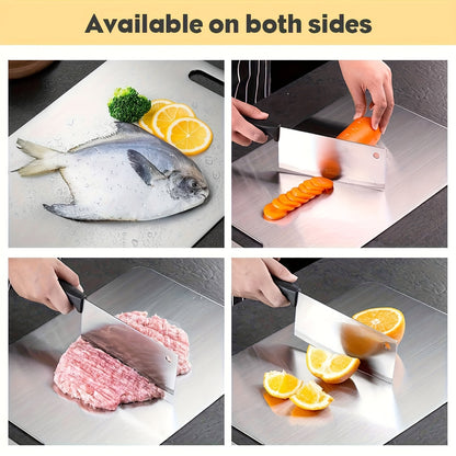 Stainless Steel Kitchen Tray Set 3 Pack – Multi-Size Food Contact Safe Slicing Plates for Fruits, Vegetables, Meat & Bread, Durable & Easy to Clean for Home Kitchen and Restaurant Use