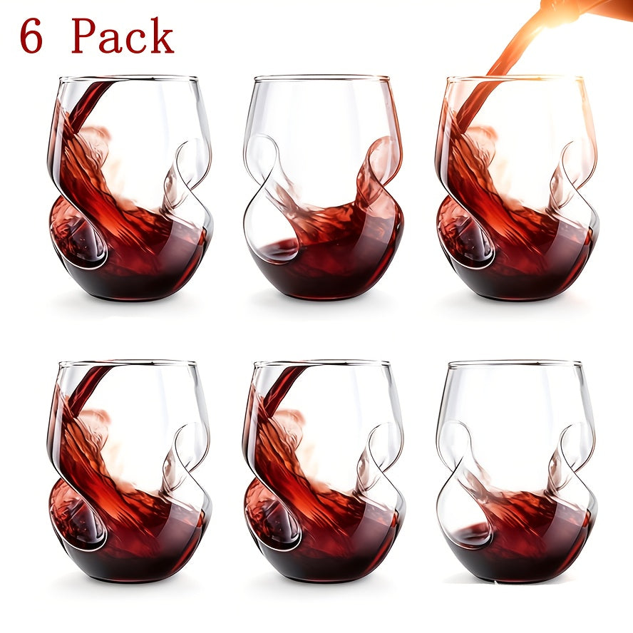 Japanese Twist Cocktail Glasses 400ml – Creative Spiral Whiskey Tumbler Set for Home Bar, Water, Tea, Beer & Cocktails – 2, 4 or 6 Pack Gift Set