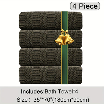 Oversized Bath Towel Set Microfiber XL – Super Absorbent Quick Dry Extra Large Bath Sheets for Family & Hotel, Soft Plush Shower Towels, 4-Piece & 8-Piece Sets, Multiple Colors & Patterns