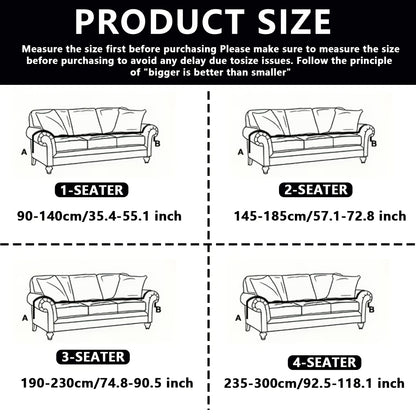 Stretch Sofa Cover with Elastic Band – Milk Fiber Slipcover, Machine Washable, Fits 1 to 4-Seater Sofas & Armchairs, Red Gray Blue Black Coffee