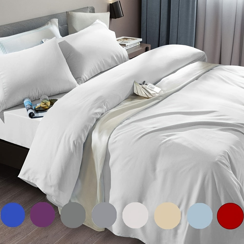 Microfiber Bed Sheet Set 4 Piece – 1800 Thread Count Deep Pocket Sheets for 18-24 Inch Mattress, Wrinkle-Free Soft Bedding Set, Twin XL Full Queen King, 12 Colors, Hotel Quality Bedroom Sheets