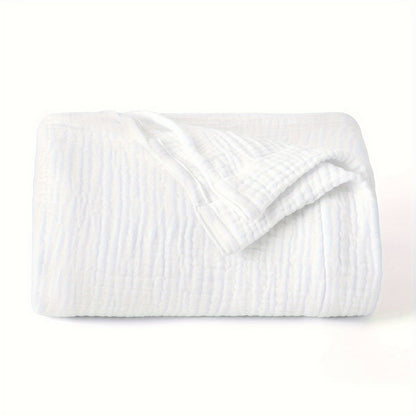 100% Cotton Muslin Blanket 6 Layer Breathable Lightweight Soft Gauze Throw Blanket All Season – Twin Queen King Throw for Couch Bed Sofa Machine Washable Navy Sage Green Lavender Teal Beige White Grey Blue