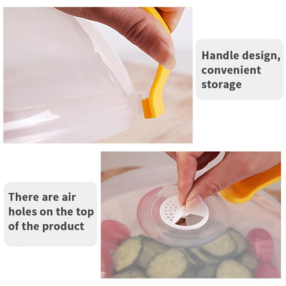 Microwave Splatter Cover with Steam Vent 2pcs Splash Proof Food Cover with Handle BPA Free Plastic Microwave Lid for Kitchen Heating Easy to Clean