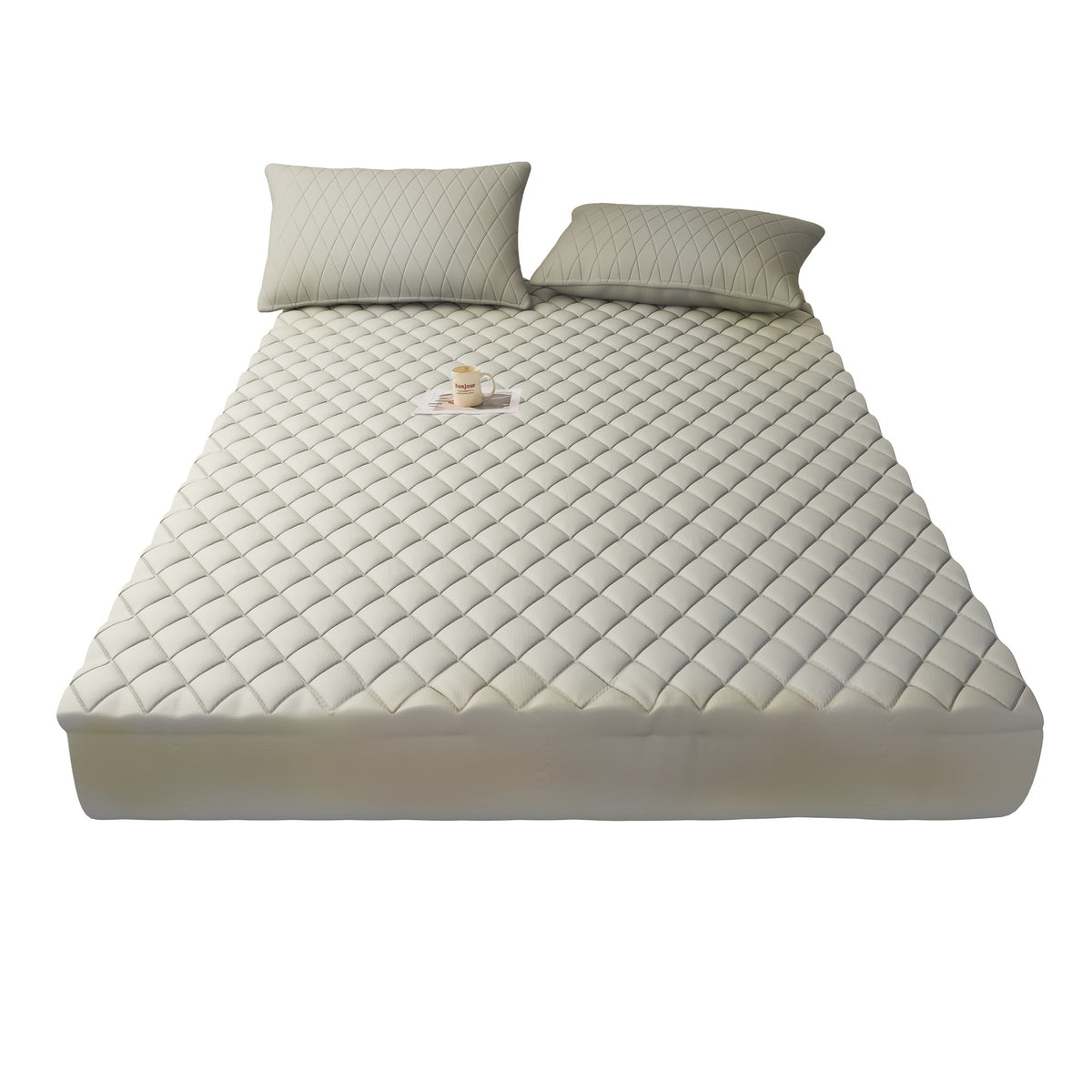 Waterproof Mattress Protector with Side Storage Pocket, Diamond Quilted Deep Pocket Mattress Cover – Breathable Cooling Mattress Pad, Soft Noiseless Bed Protector for Twin Full Queen King, Multiple Colors