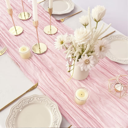 Cheesecloth Table Runner 21.7x120 Inch Sheer Gauze Boho Table Decor for Wedding Reception Bridal Shower Birthday Party Graduation Outdoor Events – Rustic Rectangular Runner in 15 Colors