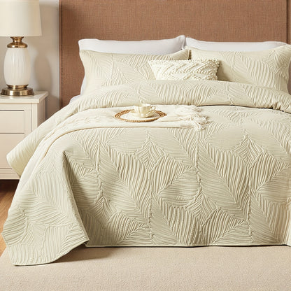 Coin Pattern Quilt Set 2/3 Piece – Lightweight Microfiber Bedspread Soft All-Season Coverlet with Pillow Cases, Twin Full Queen King, Modern Style Bedroom Comforter Set Multiple Colors & Random Color