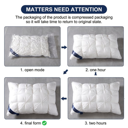2pcs Luxury Hotel Pillow Set Queen King Size, Deep Sleep Neck Support, High Density Non-Collapse, Cool Breathable, Multiple Colors, Bedroom Sofa Guest Room, Mother's Day Gift