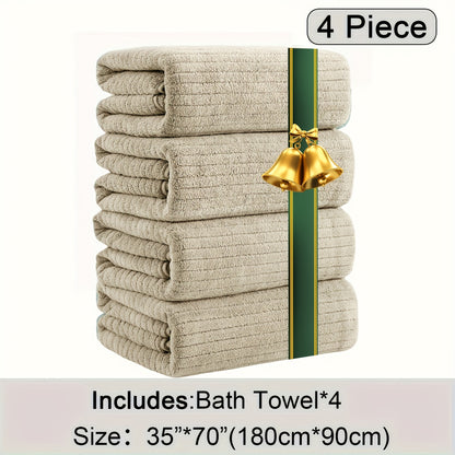 Oversized Bath Towel Set Microfiber XL – Super Absorbent Quick Dry Extra Large Bath Sheets for Family & Hotel, Soft Plush Shower Towels, 4-Piece & 8-Piece Sets, Multiple Colors & Patterns