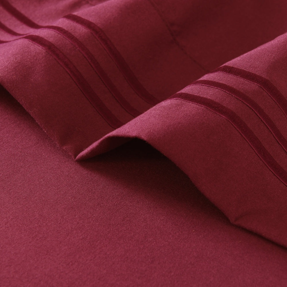 Microfiber Bed Sheets Set 6 Piece Hotel Grade 18" Deep Pocket, Breathable Soft Bedding Twin Full Queen King, 100 GSM All-Season Comfort, Machine Washable Fitted Sheet Flat Sheet Pillowcases, 12 Colors