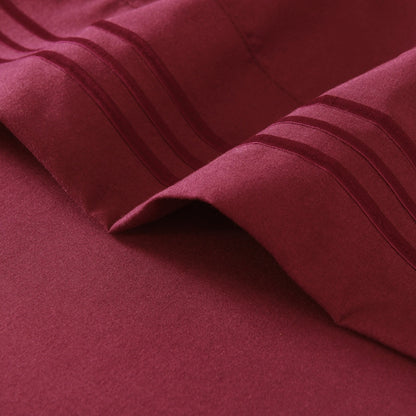Microfiber Bed Sheets Set 6 Piece Hotel Grade 18" Deep Pocket, Breathable Soft Bedding Twin Full Queen King, 100 GSM All-Season Comfort, Machine Washable Fitted Sheet Flat Sheet Pillowcases, 12 Colors
