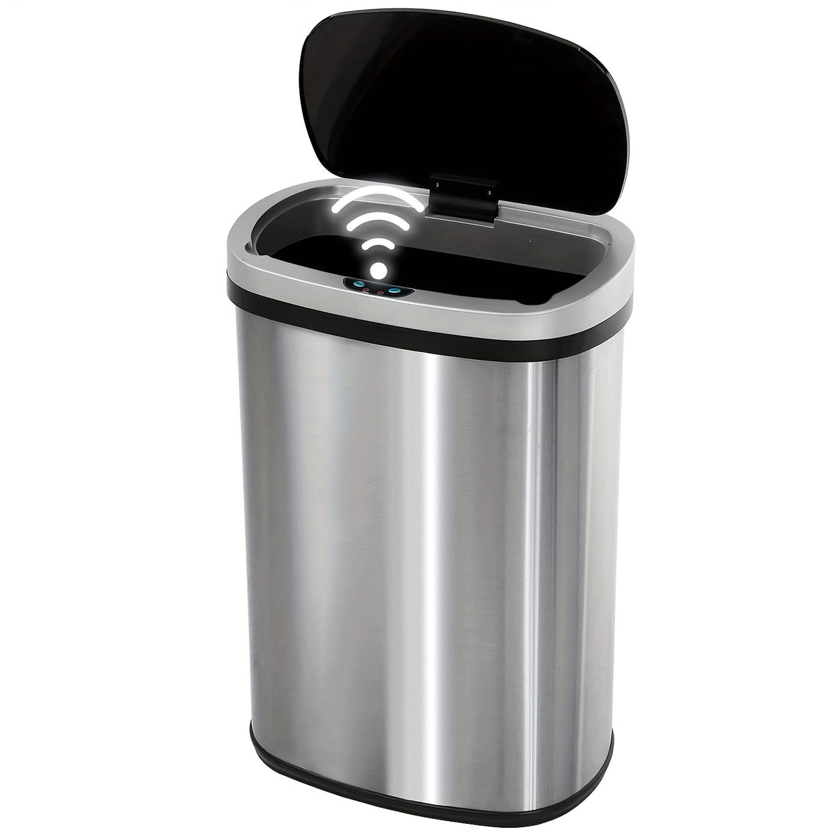 Touchless Motion Sensor Trash Can 13 Gallon Stainless Steel, Automatic Sensor Garbage Can with Lid Anti-Fingerprint Mute Design, 50L Kitchen Waste Bin for Office Bedroom Living Room, Multiple Colors