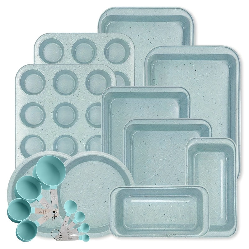 Nonstick Bakeware Set with Baking Pans – Oven-Safe Baking Sheets, Cake Pan, Muffin Pan, Loaf Pan, Roast Pan & Cookie Sheet – Complete Kitchen Baking Supplies with Rack, Whisks & Spatulas (2–24pcs)