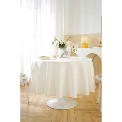 Round Tablecloth 10 Pack Wrinkle-Resistant Polyester Fabric Table Cover for Wedding Party Banquet Restaurant Home, Washable Reusable Round Table Cloth 60 70 90 108 120 Inch Multiple Colors