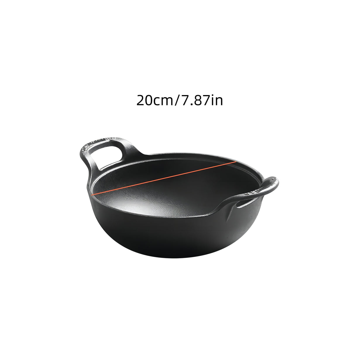 Traditional Cast Iron Wok Set 5 Sizes 7.87 9.84 10.62 11.81 12.59 Inch Uncoated Deep Stir Fry Pan Heavy Duty Skillet with Dual Handles for Home Outdoor Cooking Grilling Baking