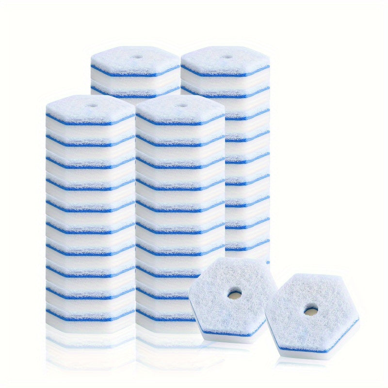 Disposable Toilet Bowl Cleaner Refills 20 Pack – Compatible with Most Wand Handles, Hygienic Single-Use Scrubbing Pads, Deep Clean Bathroom Toilet, No-Touch Replacement Heads for Easy Cleaning