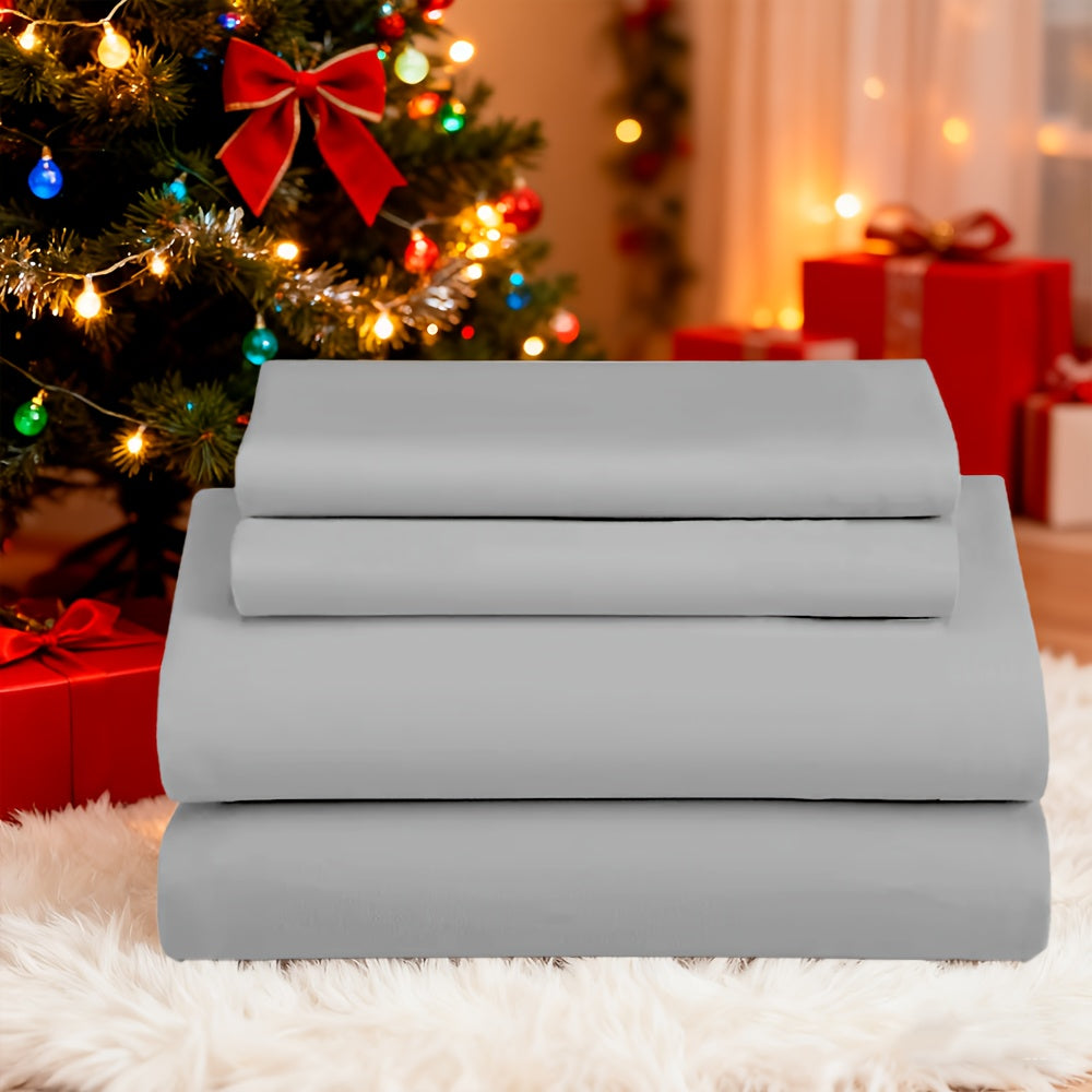 Bed Sheets Set Extra Deep Pocket 500 Thread Count, 3/4 Piece 18 Inch Deep Pocket Fitted Sheet Soft Brushed Microfiber Hotel Luxury Bedding, Wrinkle Free Breathable Bed Sheet Twin Full Queen King