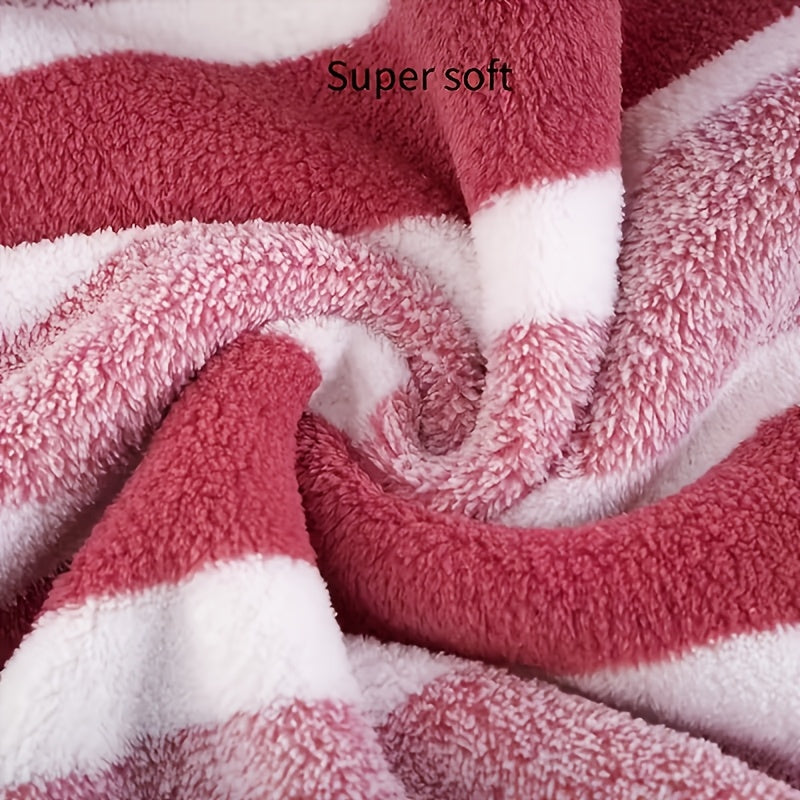 Microfiber Towel Set – Ultra-Soft No Lint Two-Color Striped Bath Towels, Super Absorbent Five-Star Hotel Standard, Available in 1, 3 & 10 Piece Sets for Bathroom, Beach, Gym & Spa