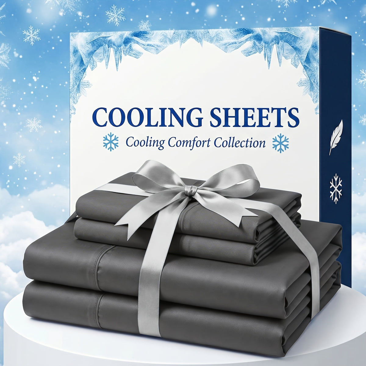 Bamboo Fiber Bed Sheet Set – Extra Deep Pocket Cooling Breathable Luxury Hotel Sheets Soft Wrinkle-Resistant Fitted Sheet Flat Sheet & Pillowcases Twin Full Queen King in 12 Colors