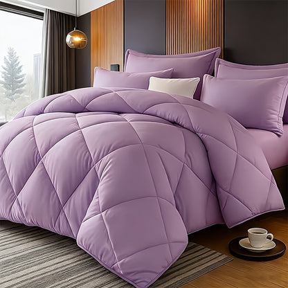 Bedding Comforter Set 30+ Colors All Season – Diamond Quilted Down Alternative Comforter with Pillowcases, Soft Lightweight Breathable Microfiber Fill, Twin Queen King, 2/3 Piece Bed Set for Bedroom Guest Room Dorm