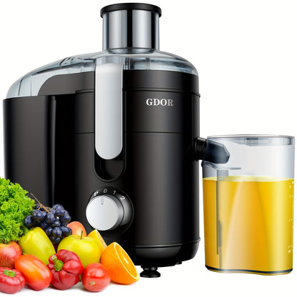 Centrifugal Juicer Machine with 2-Speed Motor & 2.5" Wide Feed Chute – BPA-Free Electric Juice Extractor, Anti-Drip, Easy Clean with Brush, for Fruits, Vegetables, Apples, Carrots & Citrus