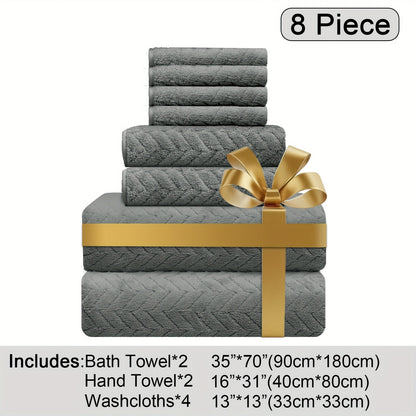 Oversized Bath Towel Set Microfiber XL – Super Absorbent Quick Dry Extra Large Bath Sheets for Family & Hotel, Soft Plush Shower Towels, 4-Piece & 8-Piece Sets, Multiple Colors & Patterns