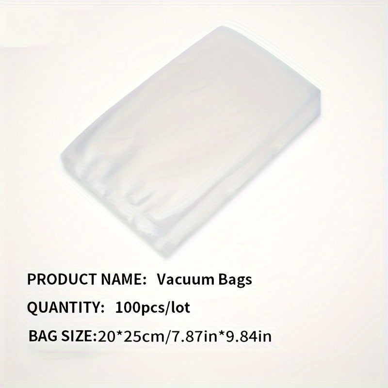 Micro Perforated Food Storage Bags 100-Pack – Breathable Produce Bags for Fruits, Vegetables, Meat & Seafood, Refrigerator Freezer Safe, Vacuum Packaging Bags, Multiple Sizes