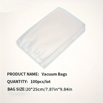Micro Perforated Food Storage Bags 100-Pack – Breathable Produce Bags for Fruits, Vegetables, Meat & Seafood, Refrigerator Freezer Safe, Vacuum Packaging Bags, Multiple Sizes