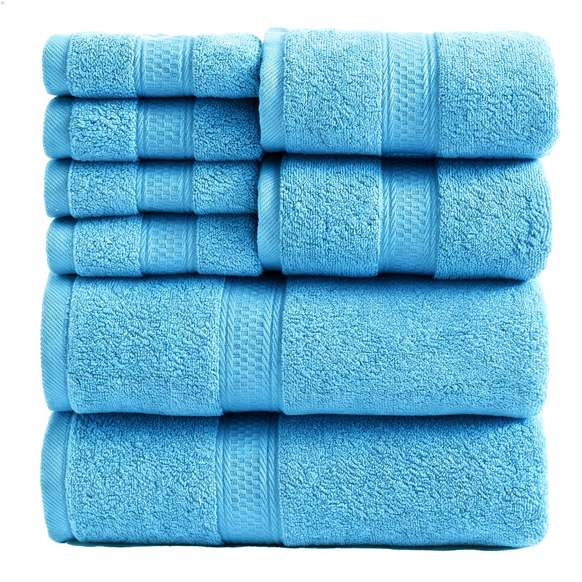 Towel Set 8 Piece & 16 Piece – Soft Absorbent Bath Towels, Hand Towels & Washcloths | Quick Dry Thickened Bathroom Towels for Home Hotel Spa | 12 Colors
