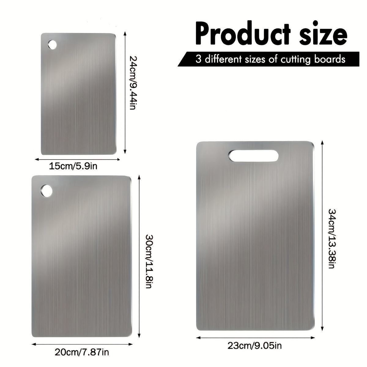 Stainless Steel Kitchen Tray Set 3 Pack – Multi-Size Food Contact Safe Slicing Plates for Fruits, Vegetables, Meat & Bread, Durable & Easy to Clean for Home Kitchen and Restaurant Use