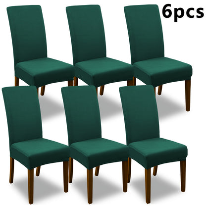 Dining Chair Covers Set of 4 6 Stretch Jacquard Slipcovers, Elastic Chair Cover for Dining Room Kitchen Wedding Office Living Room, Washable Furniture Protector in 9 Colors