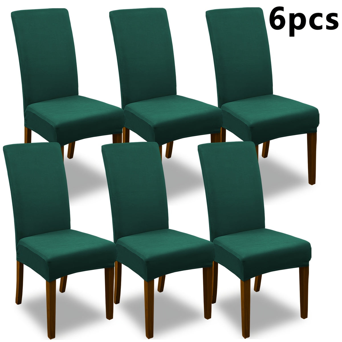 Dining Chair Covers Set of 4 6 Stretch Jacquard Slipcovers, Elastic Chair Cover for Dining Room Kitchen Wedding Office Living Room, Washable Furniture Protector in 9 Colors