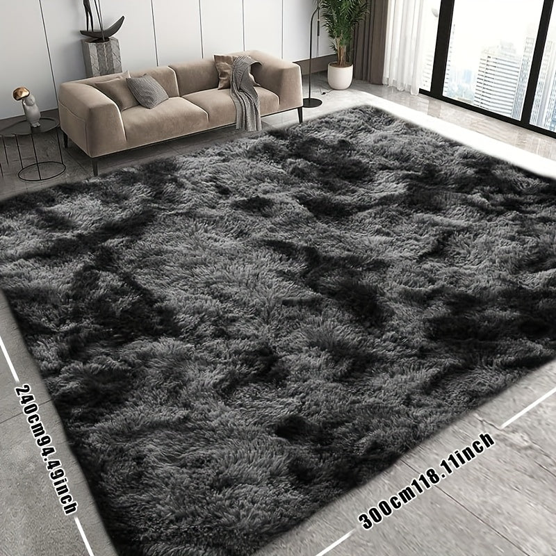 Fluffy Faux Fur Area Rug Super Soft Plush 8x10ft for Living Room Bedroom – Thickened Shaggy Rug 96x120 Inch, Ultra Soft Non-Shed Faux Fur Carpet for Bedroom Living Room Home Decor