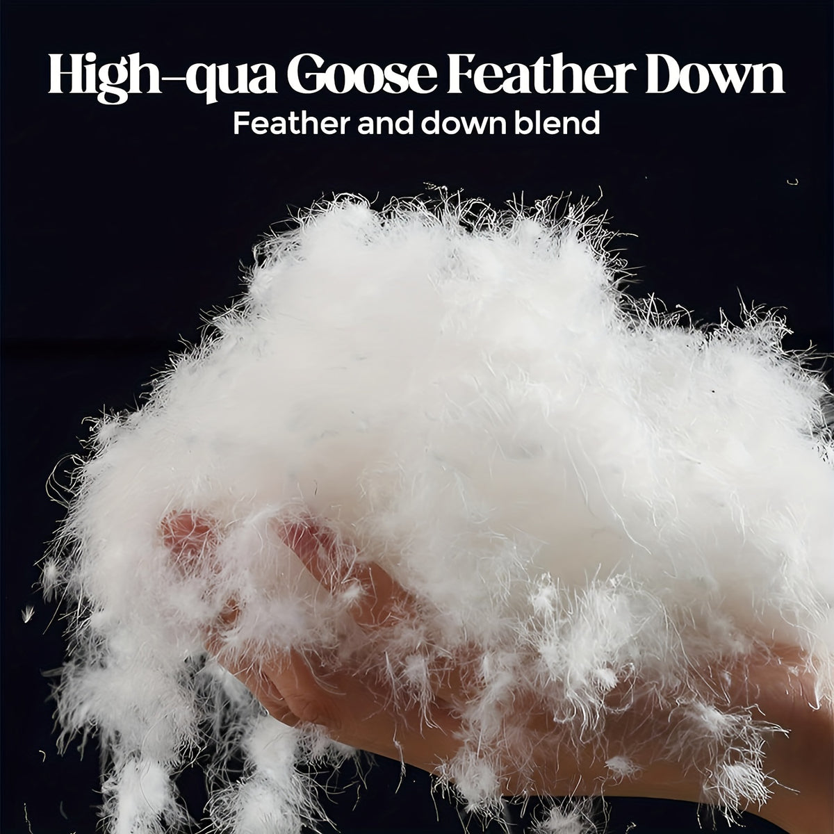 Goose Down Feather Bed Pillows Set of 2 – Luxury Hotel Quality, 100% Soft Cotton Shell, Machine Washable, Standard/Queen/King Size for Back, Stomach & Side Sleepers