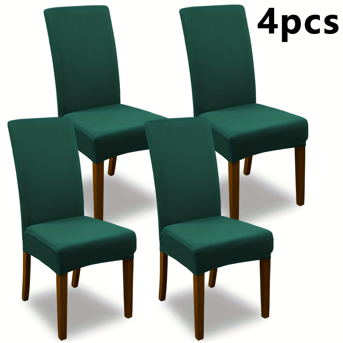 Dining Chair Covers Set of 4 6 Stretch Jacquard Slipcovers, Elastic Chair Cover for Dining Room Kitchen Wedding Office Living Room, Washable Furniture Protector in 9 Colors