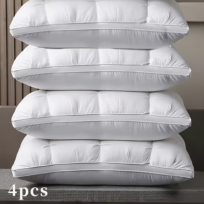 Hotel Quality Pillows 2 or 4 Pack Ultra-Soft Luxury Bed Pillows for Side Back & Stomach Sleepers - Machine Washable, All-Season Comfort Sleeping Pillows for Home Bedroom & Hotel Use, Perfect Gift Set