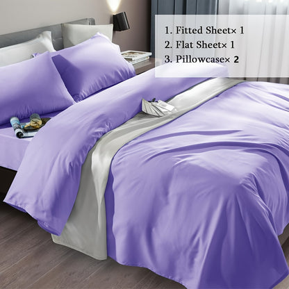 Microfiber Bed Sheet Set 4 Piece – 1800 Thread Count Deep Pocket Sheets for 18-24 Inch Mattress, Wrinkle-Free Soft Bedding Set, Twin XL Full Queen King, 12 Colors, Hotel Quality Bedroom Sheets