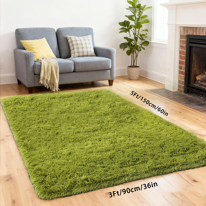 Machine Washable Shag Rug Super Soft Thick Plush Non-Slip Fluffy Carpet for Bedroom Living Room Study Dorm - 3x5 5x7 6x9 8x10 Ft - White Pink Gray Blue Green Black Home Decor Christmas Gift