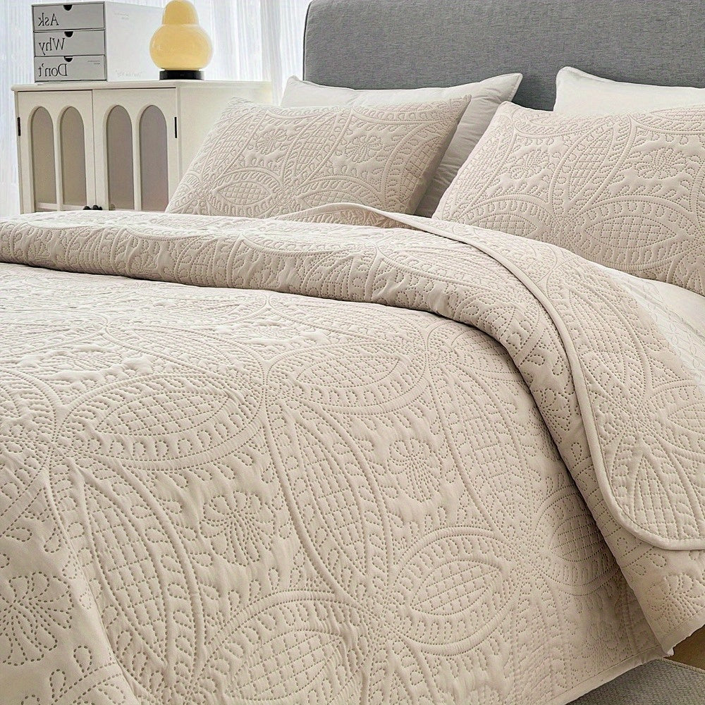 Lightweight Bedspread Coverlet All Season - Soft Breathable Quilted Coin Pattern Blanket for Bed, Non-Slip Reversible Bed Cover for Bedroom, Dorm & Guest Room - Twin Full Queen King, 6 Colors