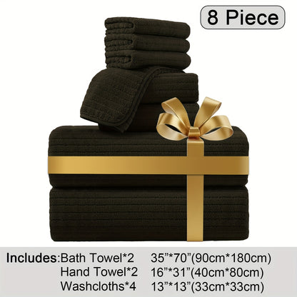 Oversized Bath Towel Set Microfiber XL – Super Absorbent Quick Dry Extra Large Bath Sheets for Family & Hotel, Soft Plush Shower Towels, 4-Piece & 8-Piece Sets, Multiple Colors & Patterns