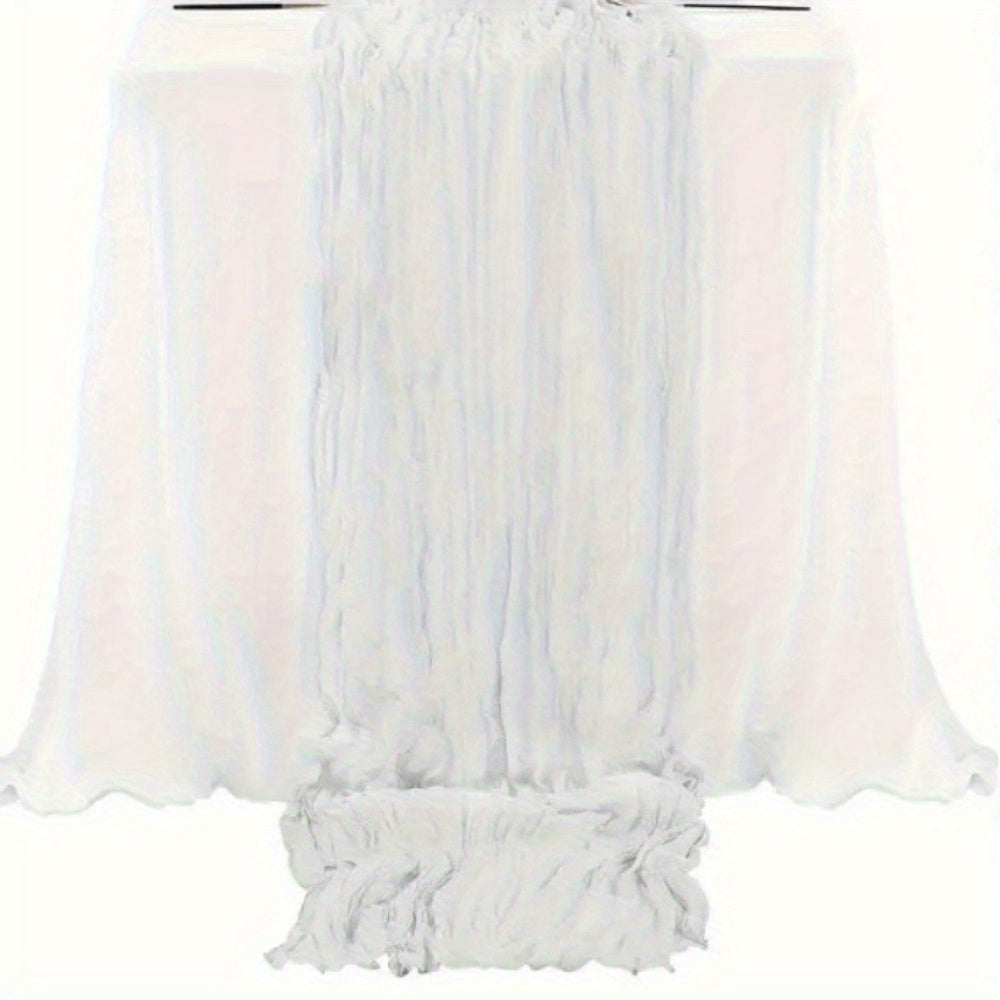 Cheesecloth Table Runner 21.7x120 Inch Sheer Gauze Boho Table Decor for Wedding Reception Bridal Shower Birthday Party Graduation Outdoor Events – Rustic Rectangular Runner in 15 Colors