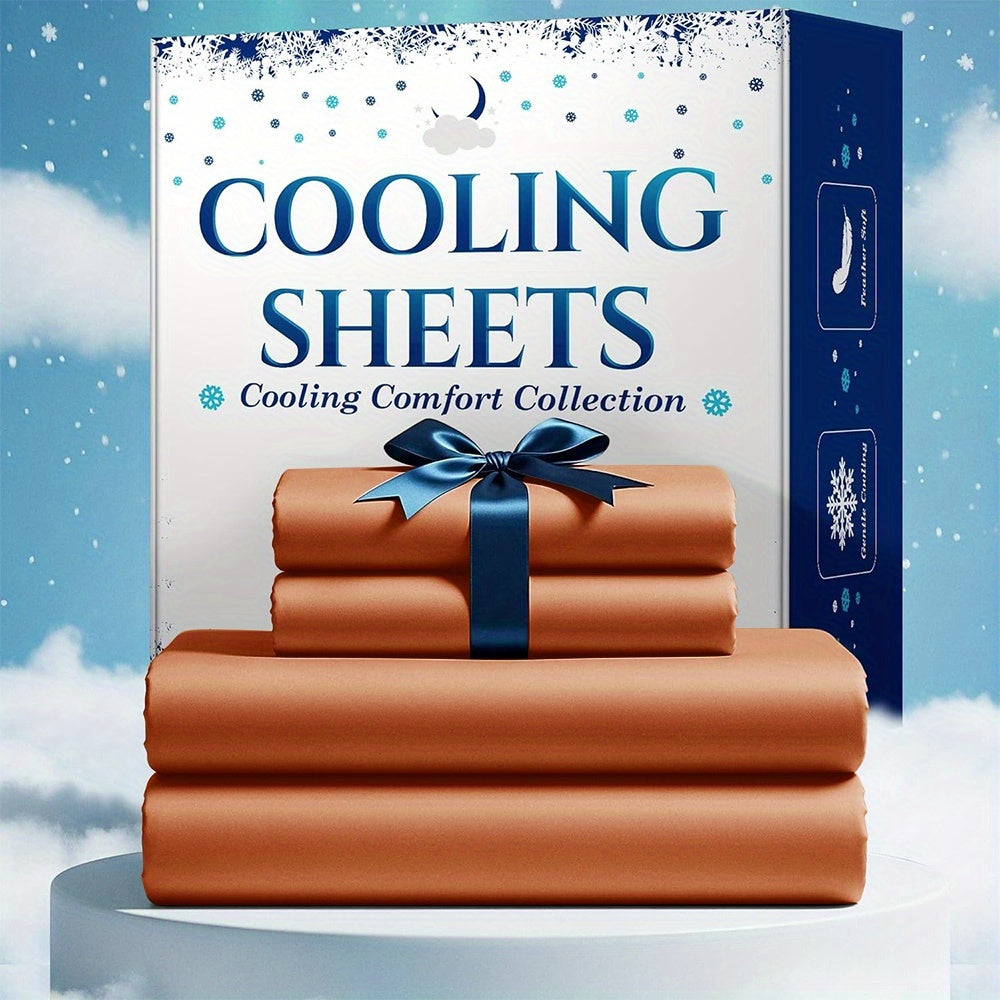 Bamboo Bed Sheet Set 3-4 Piece 4000TC Extra Deep Pocket 20 Inch Luxury Soft Cooling Sheets for Hot Sleepers Wrinkle Shrink Resistant Fitted Flat Sheet Pillowcases Twin Full Queen King 12 Colors