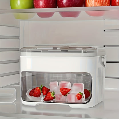 Ice Cube Mold with Lid Dual Layer Large Capacity – Stackable Ice Tray Storage Container for Home Freezer, Small Refrigerator Friendly