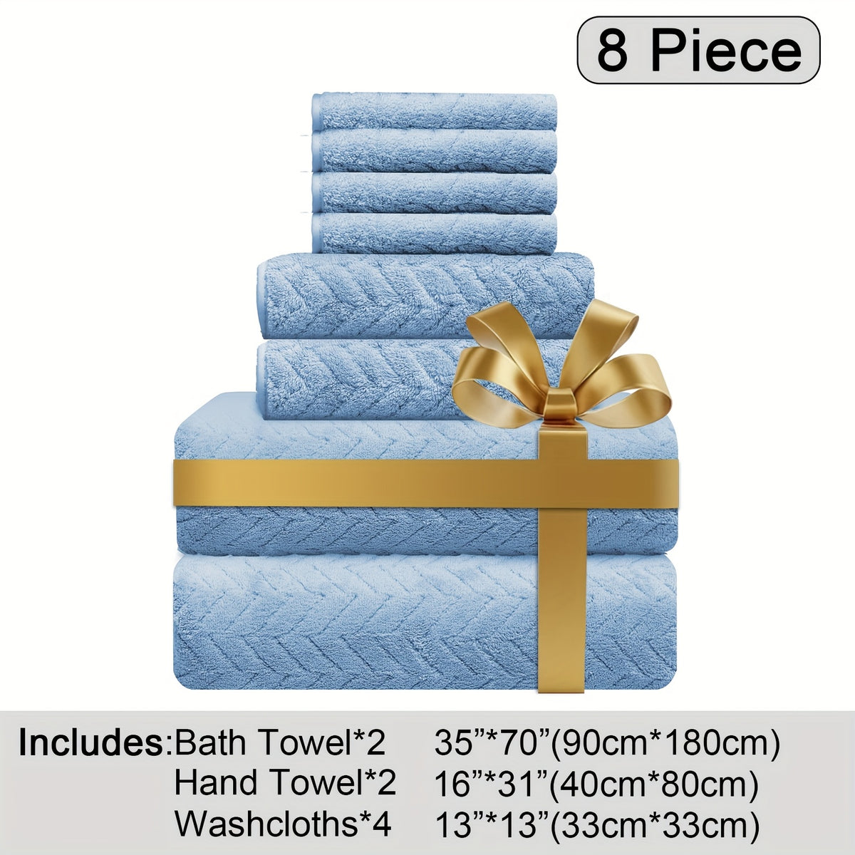 Oversized Bath Towel Set Microfiber XL – Super Absorbent Quick Dry Extra Large Bath Sheets for Family & Hotel, Soft Plush Shower Towels, 4-Piece & 8-Piece Sets, Multiple Colors & Patterns