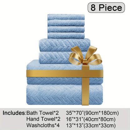 Oversized Bath Towel Set Microfiber XL – Super Absorbent Quick Dry Extra Large Bath Sheets for Family & Hotel, Soft Plush Shower Towels, 4-Piece & 8-Piece Sets, Multiple Colors & Patterns