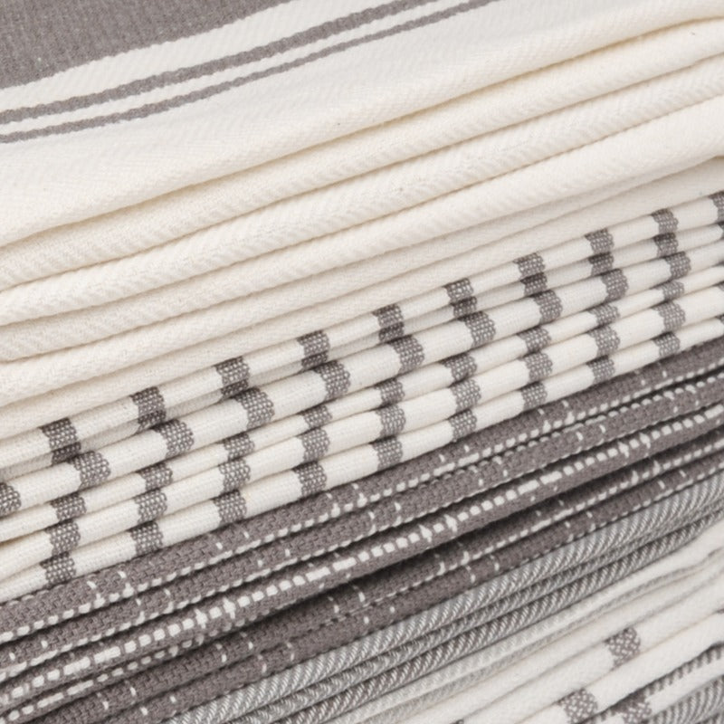 100% Cotton Kitchen Towels 10 Pack – Flat Weave Absorbent Dish Towels in Assorted Colors, Reusable Cloth Towels for Cooking, Cleaning & Drying Hands – Holiday & Everyday Kitchen Essential