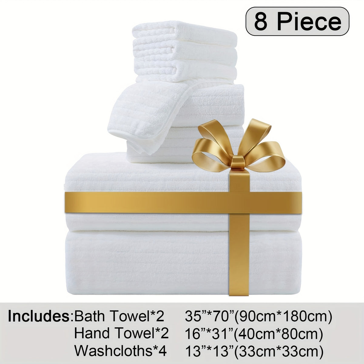 Oversized Bath Towel Set Microfiber XL – Super Absorbent Quick Dry Extra Large Bath Sheets for Family & Hotel, Soft Plush Shower Towels, 4-Piece & 8-Piece Sets, Multiple Colors & Patterns