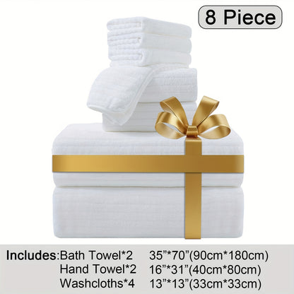 Oversized Bath Towel Set Microfiber XL – Super Absorbent Quick Dry Extra Large Bath Sheets for Family & Hotel, Soft Plush Shower Towels, 4-Piece & 8-Piece Sets, Multiple Colors & Patterns