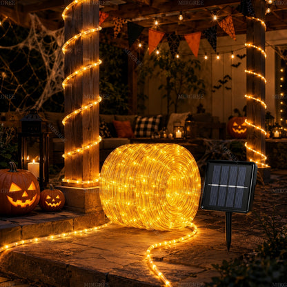 LED Rope Lights Outdoor 23FT 72FT 105FT – Flexible Tube String Lights for Halloween Decorations, Yard, Porch, Garden & Party, Neon Blue, Pure White, RGB, Amber, 50/200/300 LEDs