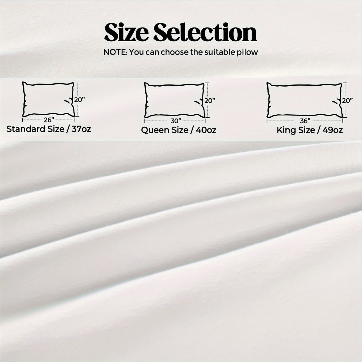 Goose Down Feather Bed Pillows Set of 2 – Luxury Hotel Quality, 100% Soft Cotton Shell, Machine Washable, Standard/Queen/King Size for Back, Stomach & Side Sleepers